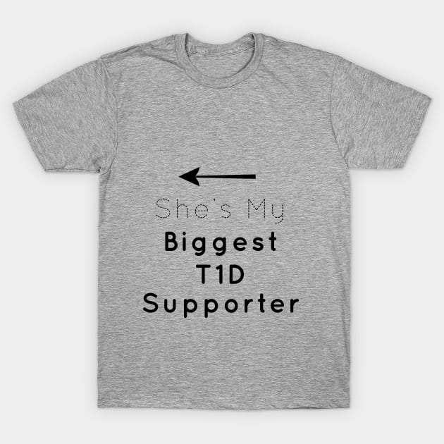 She's My T1D Supporter T-Shirt by areyoutypeone